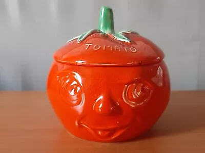 Buy Sylvac Pottery Tomato Face Pot Storage Jar And Cover 1960's/70's • 15£