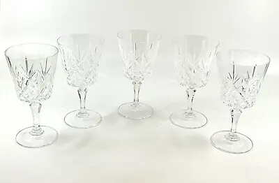 Buy Lead Crystal WINE GLASSES Set Of 5 Sh57 • 11.99£
