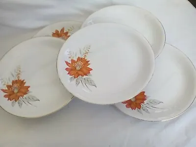 Buy Dinner Plates X 5, 'Delphatic Ware' By Barratts, Rd No. B755897, 1960s Vintage • 25£