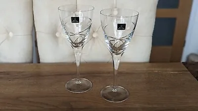 Buy Pair Of Royal Doulton Cut Crystal Harmony Wine Glasses • 25£