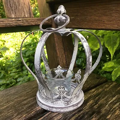 Buy Crown Lantern Vintage Style Metal Tea Light Candle Holder Royal Theme • 14.99£