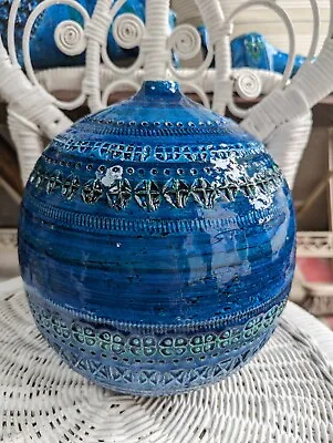 Buy BITOSSI Pottery Rimini Blue Lamp Base By Aldo Londi Italy Mid-century • 225£