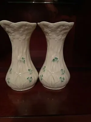 Buy Belleek Irish Porcelains Shamrock Vase  - 13.5cm Tall • 15£