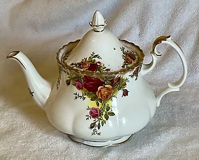 Buy VINTAGE ROYAL ALBERT OLD COUNTRY ROSE TEAPOT  1962 - 74 2nd Quality • 5.99£