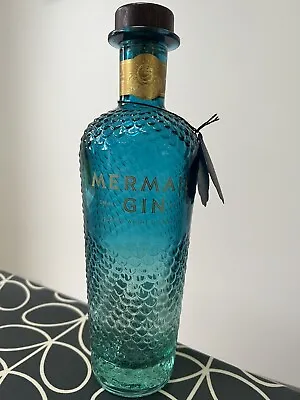 Buy Blue Empty Mermaid Glass Gin Bottle - Isle Of Wight - For Upcycling / Decoration • 4.99£