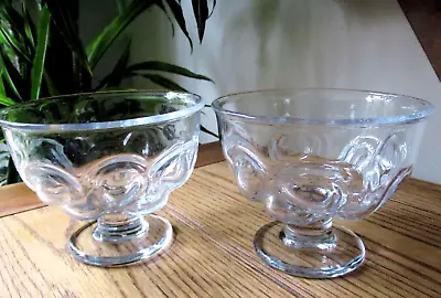 Buy Pair HOLMEGAARD Crystal Glass Banquet Design 2 Footed Trifle Salad Bowls Vintage • 29.99£
