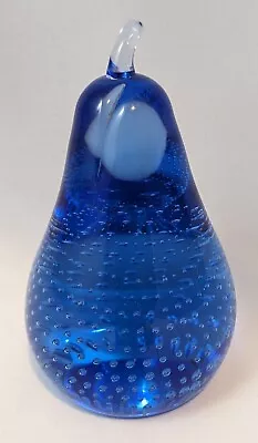 Buy Rare Whitefriars 9892 FLC Sky Blue Controlled Bubble Pear Paperweight 1980 • 249.99£