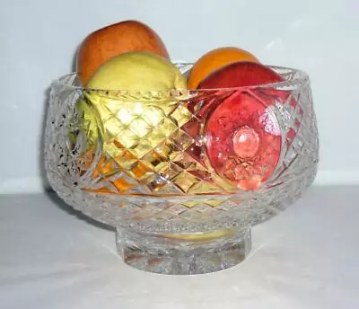 Buy LARGE HEAVY TYRONE CRYSTAL CLEAR GLASS ARMAGH FRUIT BOWL DISH 20cm WIDE 2.5kg • 28.99£