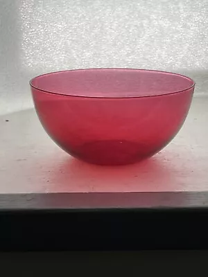 Buy Antique Victorian Cranberry Glass Finger Bowl Polished Pontil 5” • 9.47£