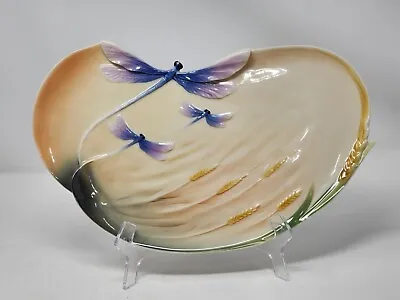 Buy 2003 Franz Porcelain Dragonfly Plate Beautifully Sculped And Designed Jenny Woo • 80.10£
