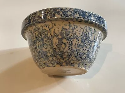 Buy Antique Stoneware Pottery 7  Blue Sponge Ware Mixing Bowl/ Robinson Rans Bottom • 17.08£
