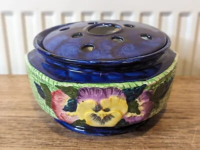Buy Antique Maling 1930's Blue Viola Pansy Vase/Bowl Ringtons Newcastle • 14.99£