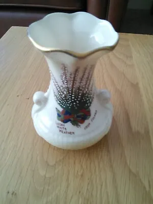 Buy Vintage Carlton Lucky White Heather Vase From Fulham • 12.99£