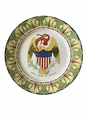 Buy United States Of America Fenton China Plate/National Emblems Theme • 75.89£