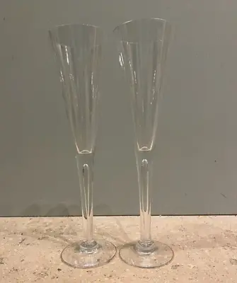 Buy Pair Of  Dartington Sharon Crystal Champagne Flutes. Never Used, No Box. • 25.99£
