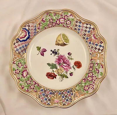 Buy Antique Meissen Cabinet Plate, Fruit & Flowers, Reticulated (A) • 943.99£