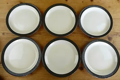 Buy 1960's Poole Pottery Charcoal Compact 6 X 8.5  Plates • 9£