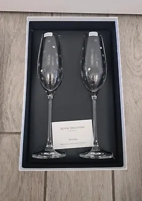 Buy Royal Doulton Twinkle Swarovski Champagne Flute Glasses. Retired • 99£