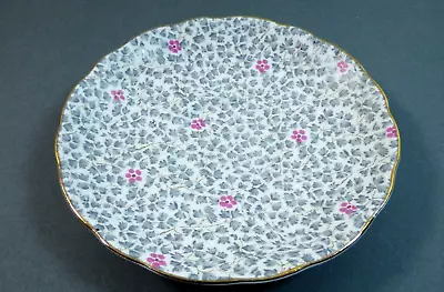 Buy Vintage Radfords Crown China England Gray And Pink Chintz  Saucer • 24.81£