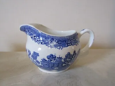 Buy Ridgway Staffordshire Pottery Blue Willow Pattern Milk Jug Creamer 8cm Tall • 7.99£