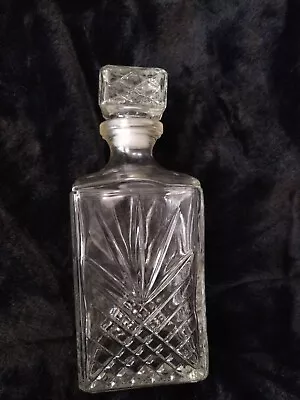 Buy Vintage Cut Glass Decanter Made In Italy With Stopper • 18£