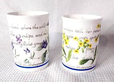 Buy Tea/Coffee Mugs 2 Crown Trent Fine Bone China  With Floral Patterns • 23.98£