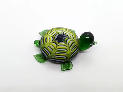 Buy Glass Turtle Ornament Small With Blue Green Shell And Legs • 24£