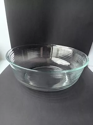 Buy Clear Lined Design Glass Salad, Fruit Bowl Round Serving Dish Used Good • 5£