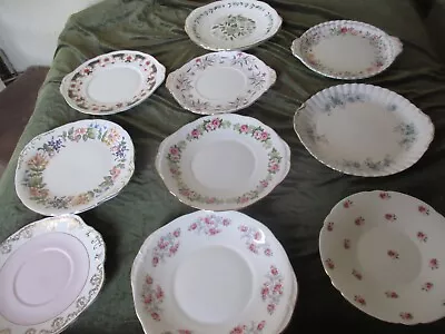 Buy Lovely Selection Of 10  China Vintage Cake Plates Sold Individually • 4.50£