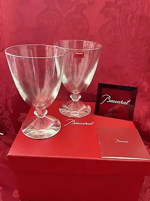 Buy NIB FLAWLESS Unique BACCARAT France Glass Two VEGA Crystal COCKTAIL WATER GOBLET • 468.09£