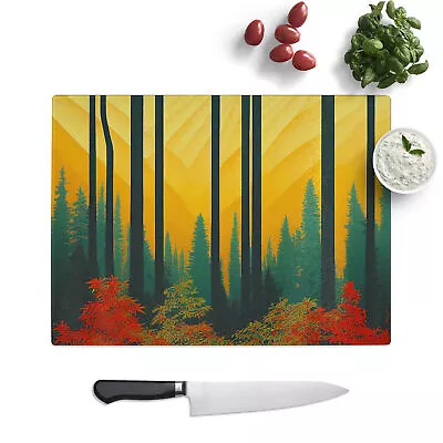 Buy Art Deco Forest Vol.5 Chopping Board Kitchen Glass Protector Worktop Saver • 24.95£