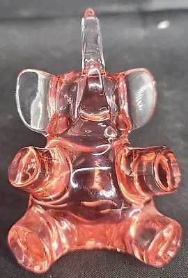 Buy Baccarat Interior Goods Crystal Glass Elephant Figurine Object Clear Pink • 123.13£
