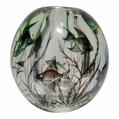 Buy Vintage Orrefors Studio Art Glass Graal 5  Fishbowl Vase Edward Hald Design • 703.79£