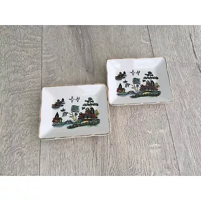 Buy Ceramic Trinket Dishes - Sandland Ware Oriental Landscape Ring Dish • 9£