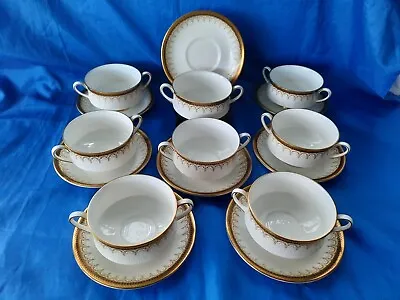 Buy Paragon Athena Design 7 X Soup Coupes/cups With Saucers  Excellent Condition • 35£