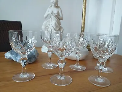 Buy Set Of 6 Vintage Royal Brierley Crystal Hand Cut Port Sherry Glasses • 24£