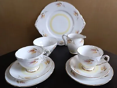 Buy Lovely Vintage Royal Stafford Bone China Tea Service Wheat  Pattern  9 Pieces • 22£
