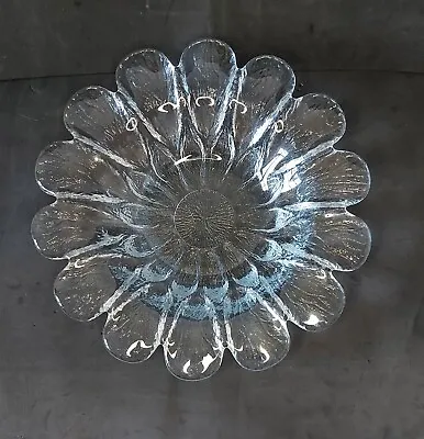 Buy Vintage Holmegaard Glass Shallow Daisy Flower Bowl/dish Chunky Textured  22.5 Cm • 19£