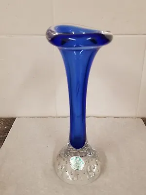 Buy Hans Geismar Import Aseda Swedish Art Glass Blue Jack In The Pulpit Vase 7  • 8£
