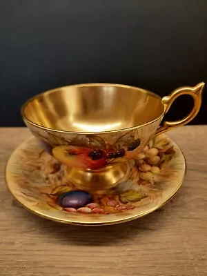 Buy Aynsley Gold Orchard Fruit Tea Cup Saucer C746  Jones N Brunt China Vintage  • 60£