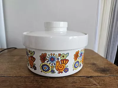 Buy Vintage Lord Nelson Pottery  Gaytime  Lidded Dish 1960s 20cm/21cm Chicken Print • 9.99£