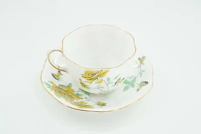 Buy Vintage Taylor & Kent Bone China Yellow Roses Cup & Saucer Set • 96.05£