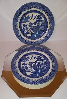 Buy Blue Willow 1980s  Set Of 2 Vintage Churchill China  Made In England RARE FIND!! • 27.54£