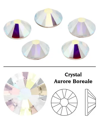 Buy Superior PRIMERO 2058 Clear Crystal AB Foiled Flat Back Rhinestones * All Sizes • 7.81£