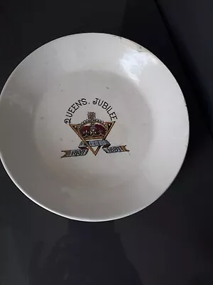 Buy Royalty Queen Victoria Pottery Jubilee Dish 1887 • 6£