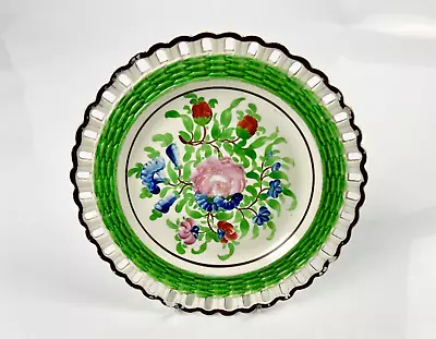 Buy A Glamorgan Pottery, Swansea, Reticulated And Hand-painted Plate C.1814-20#2 • 65£