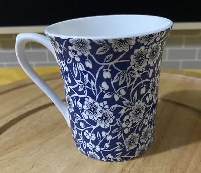 Buy Queens Bone China Mug Blue Story 'Victorian Calico' White And Blue Floral VGC. • 12.49£