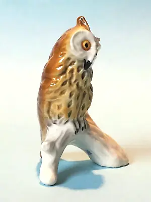 Buy Vintage German Goebel Owl Bird On A Branch China Pottery Miniature Figurine  • 12£