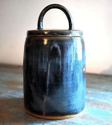 Buy Pottery Jar With Lid- Hand Thrown Stoneware • 25£