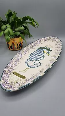 Buy Honiton Pottery Devon Seahorse Platter Pottery Oval Plate 45cm • 12.94£